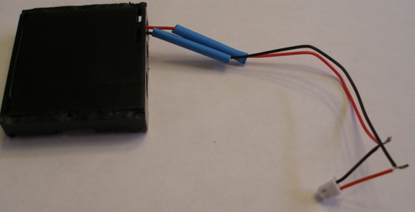 Heat shrink on battery wires and JST connector