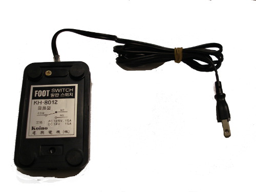 SPST Foot switch with NEMA 1-15 plug