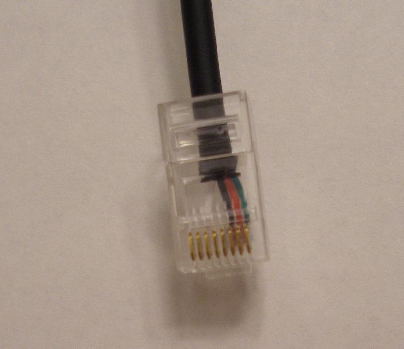 Cable together but before crimping