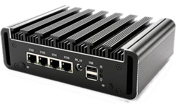 The HUNSN Micro Firewall Appliance from the front